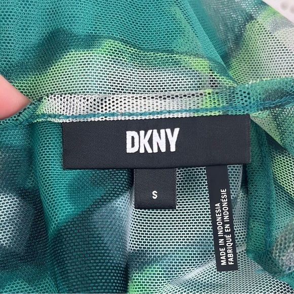 DKNY Mesh Abstract Long Sleeve Top - Picture 9 of 12